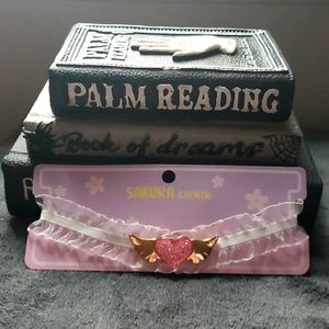 Heart Wings Ruffle Choker